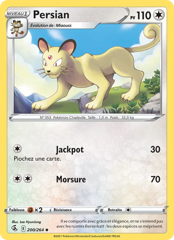 Carte Persian de l'extension Poing de Fusion, numéro 200/264