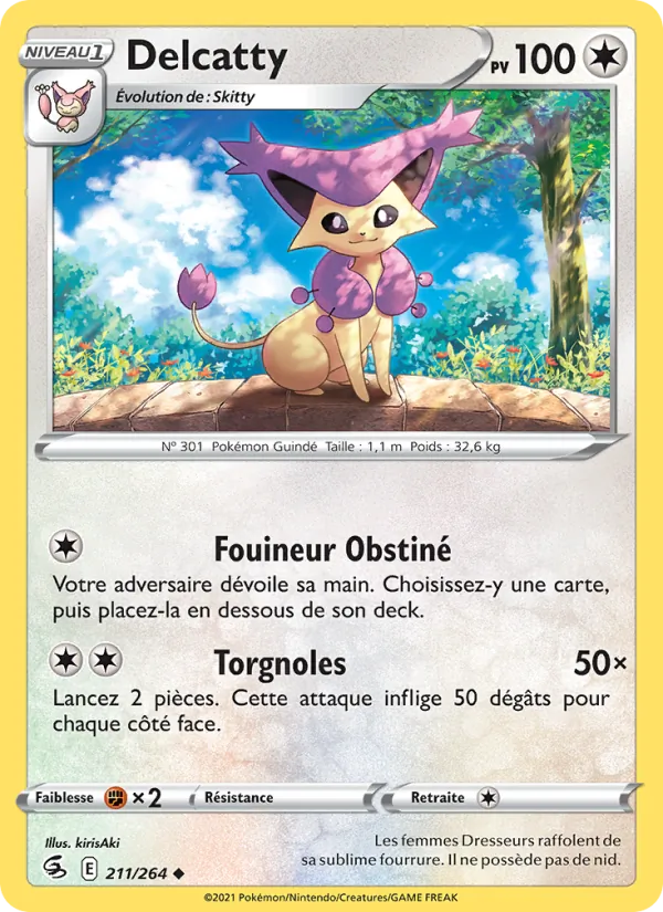 Carte Delcatty de l'extension Poing de Fusion, numéro 211/264