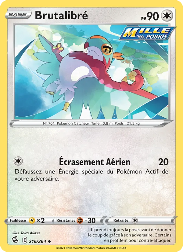 Carte Brutalibré de l'extension Poing de Fusion, numéro 216/264