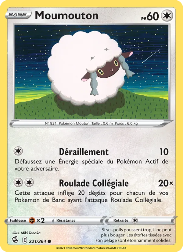 Carte Moumouton de l'extension Poing de Fusion, numéro 221/264
