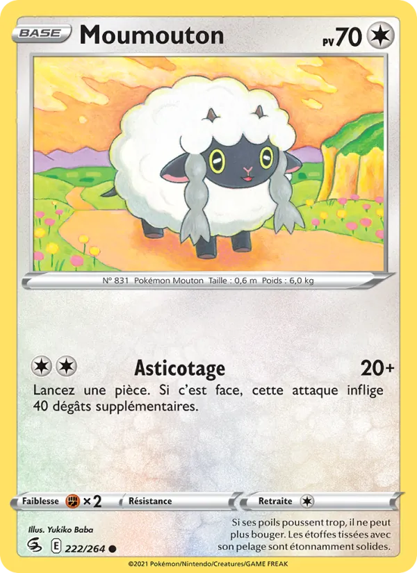 Carte Moumouton de l'extension Poing de Fusion, numéro 222/264