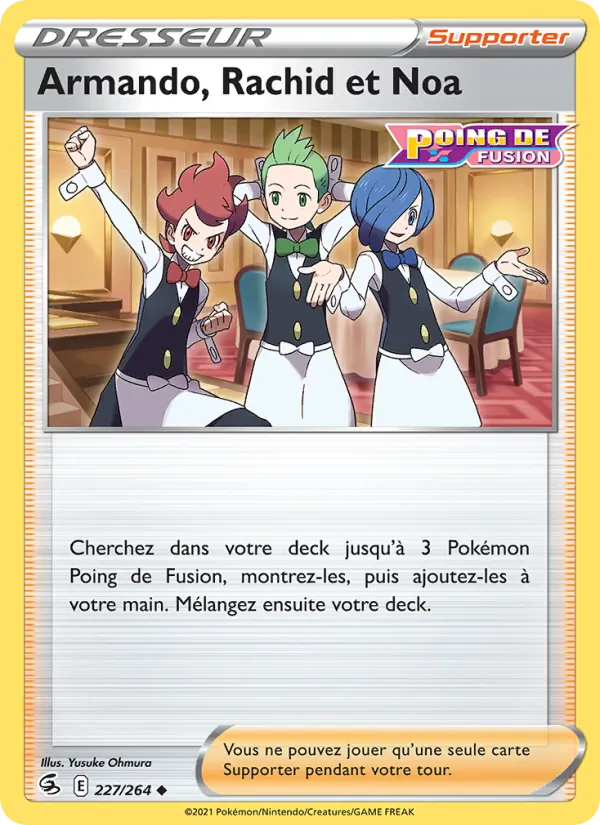 Carte Armando, Rachid et Noa de l'extension Poing de Fusion, numéro 227/264