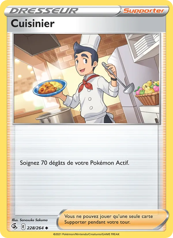 Carte Cuisinier de l'extension Poing de Fusion, numéro 228/264