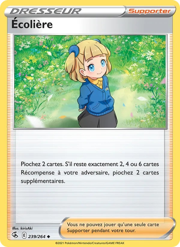 Carte Écolière de l'extension Poing de Fusion, numéro 239/264