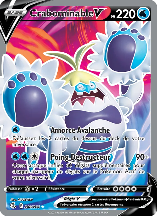Carte Crabominable V de l'extension Poing de Fusion, numéro 248/264