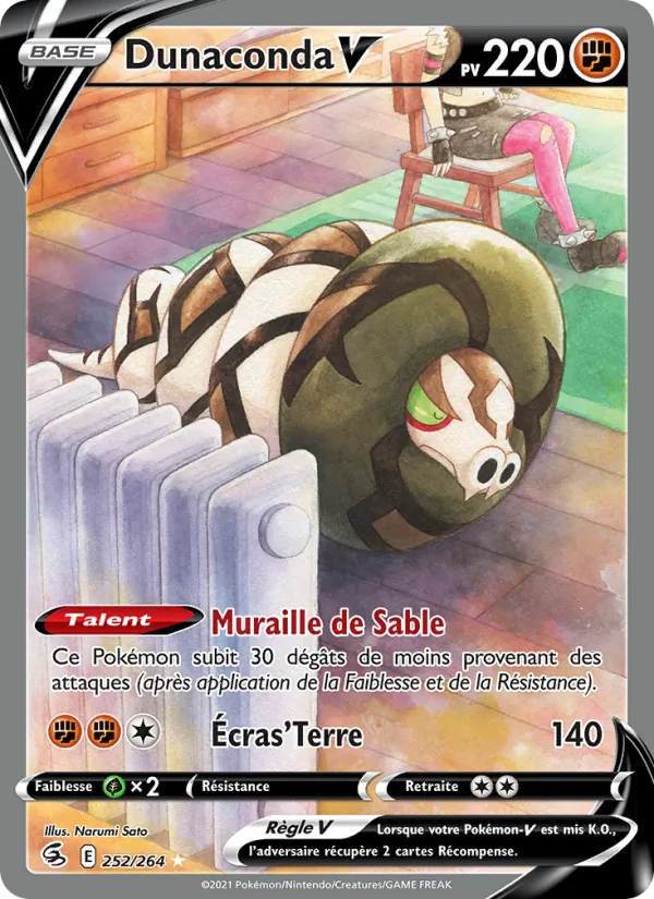 Carte Dunaconda V de l'extension Poing de Fusion, numéro 252/264