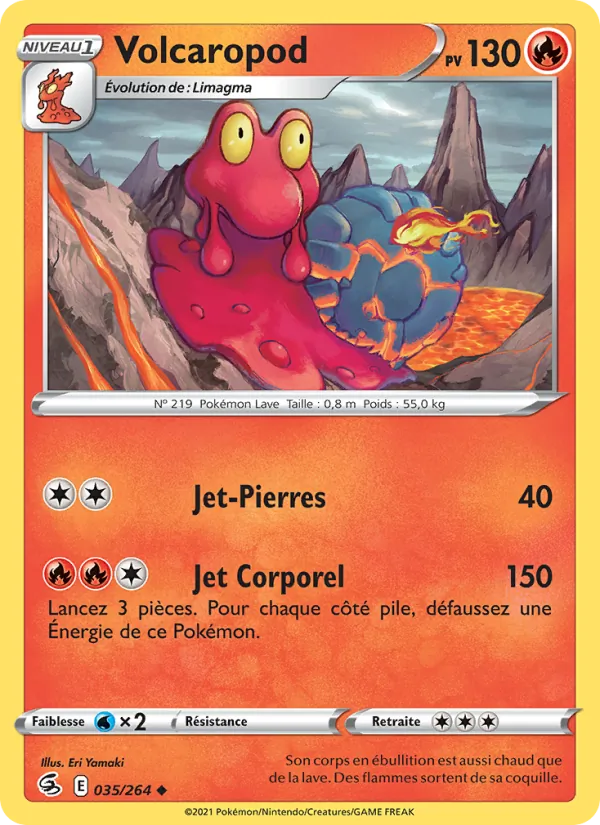 Carte Volcaropod de l'extension Poing de Fusion, numéro 35/264