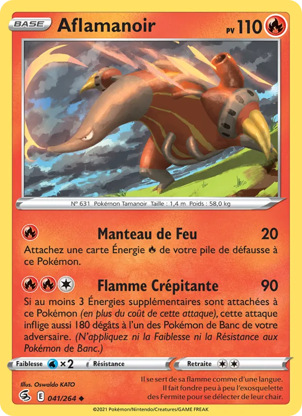 Carte Aflamanoir de l'extension Poing de Fusion, numéro 41/264