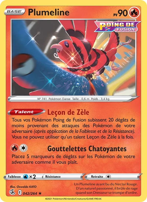 Carte Plumeline de l'extension Poing de Fusion, numéro 42/264