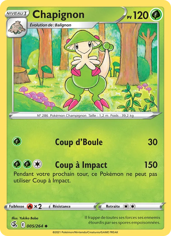 Carte Chapignon de l'extension Poing de Fusion, numéro 5/264