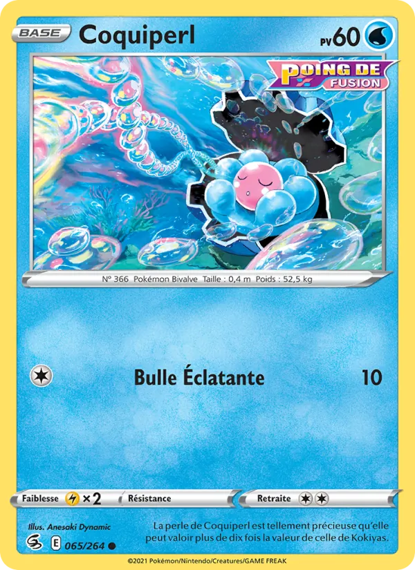Carte Coquiperl de l'extension Poing de Fusion, numéro 65/264
