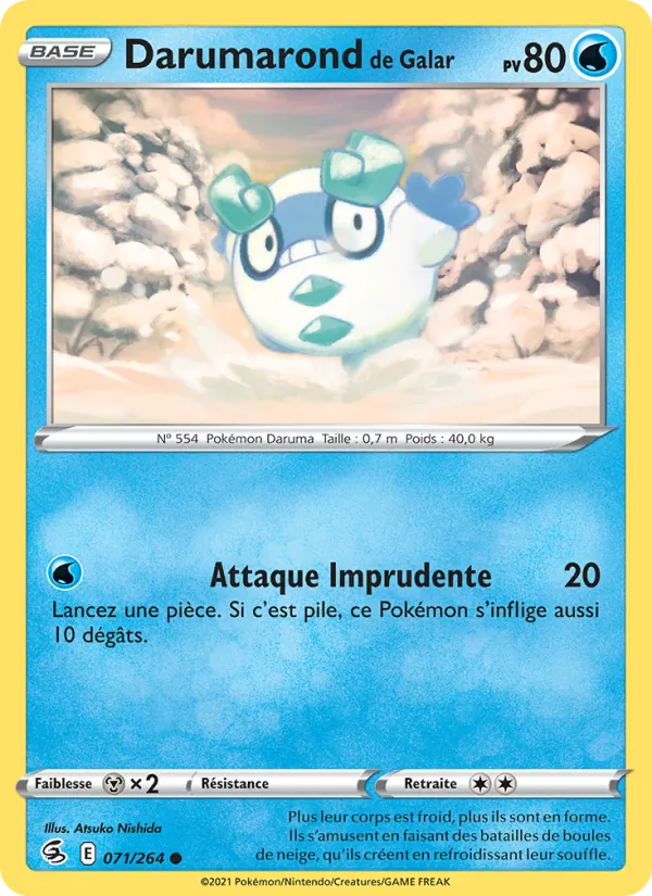 Carte Darumarond de Galar de l'extension Poing de Fusion, numéro 71/264