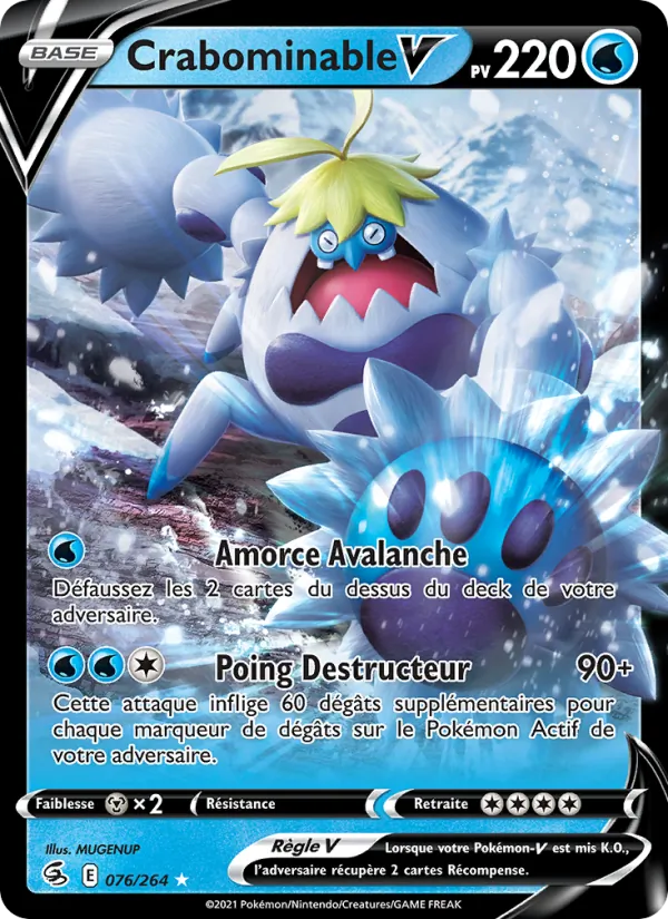 Carte Crabominable V de l'extension Poing de Fusion, numéro 76/264