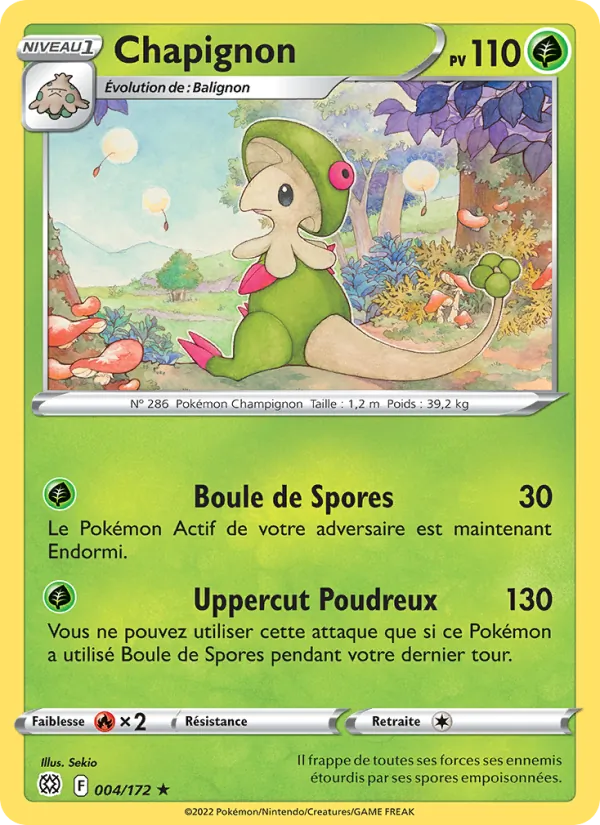Carte Chapignon de l'extension Stars Étincelantes, numéro 004/172