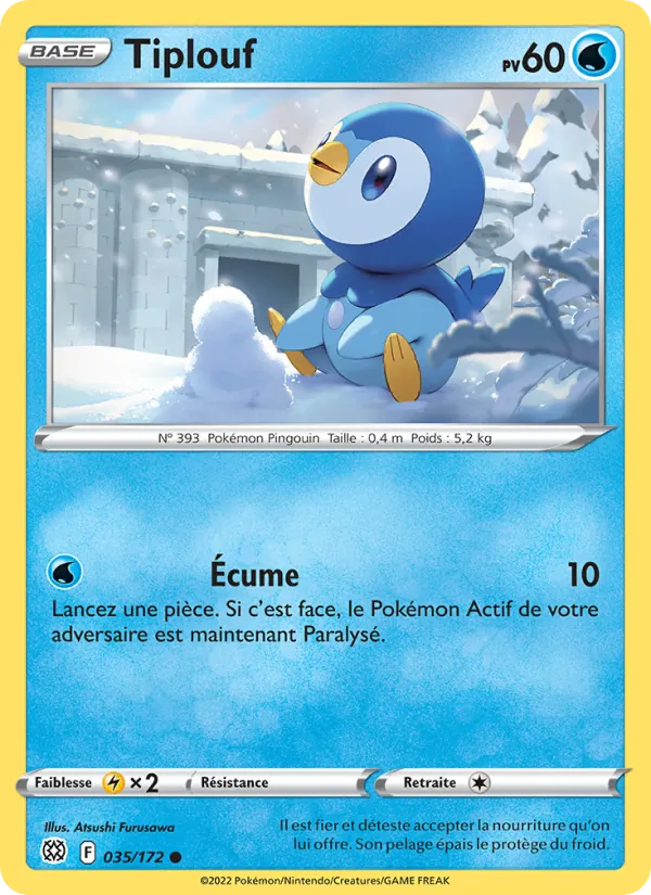 Carte Tiplouf de l'extension Stars Étincelantes, numéro 035/172
