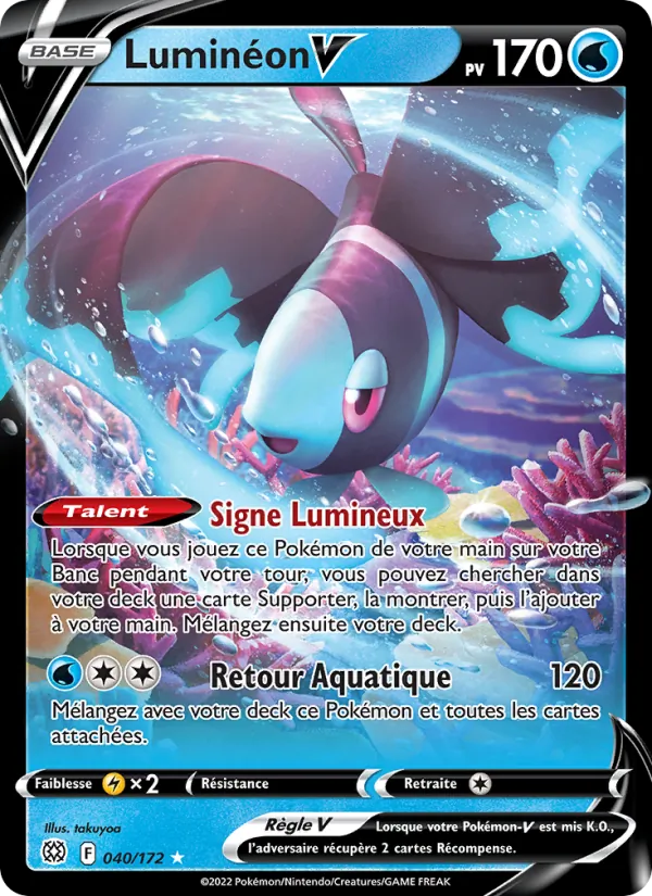 Carte Luminéon V de l'extension Stars Étincelantes, numéro 040/172