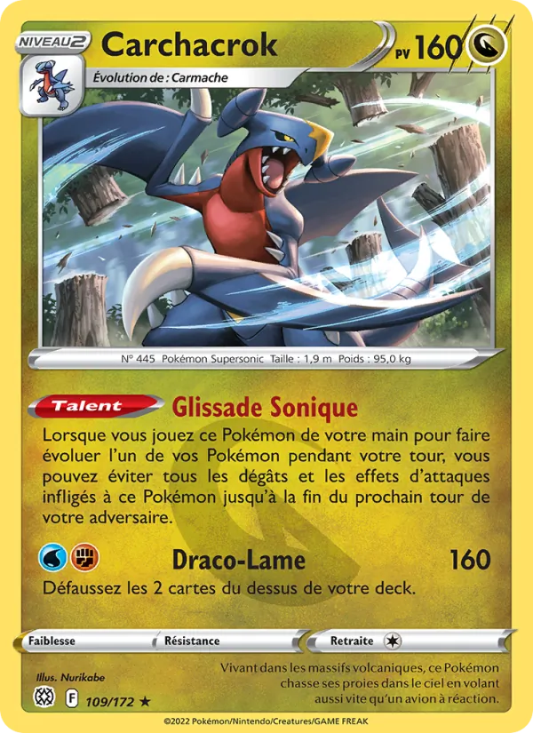 Carte Carchacrok de l'extension Stars Étincelantes, numéro 109/172