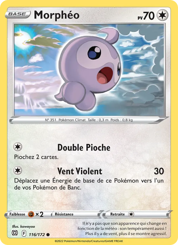 Carte Morphéo de l'extension Stars Étincelantes, numéro 116/172