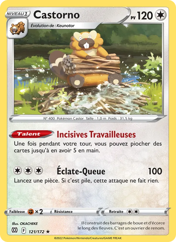 Carte Castorno de l'extension Stars Étincelantes, numéro 121/172