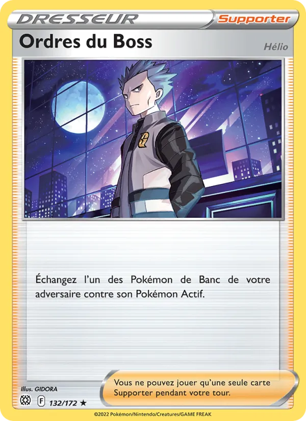 Carte Ordres du Boss de l'extension Stars Étincelantes, numéro 132/172