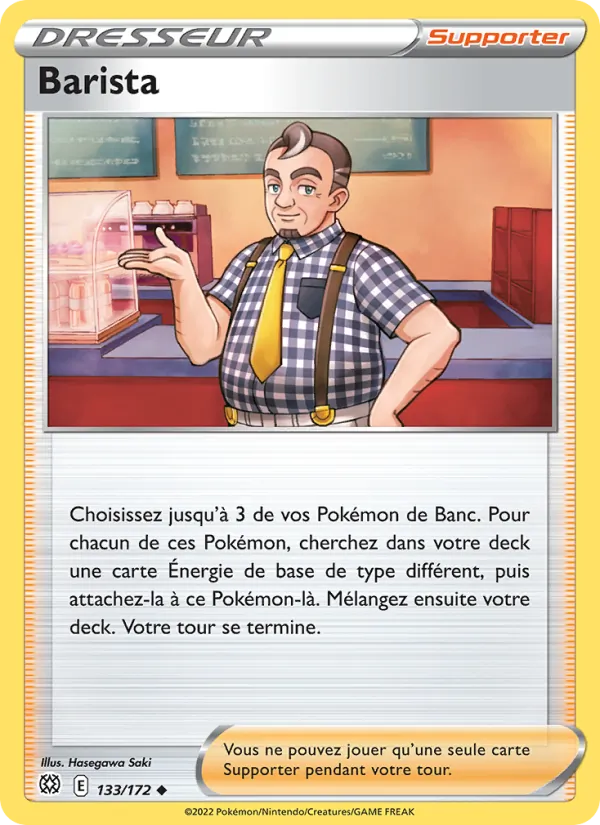 Carte Barista de l'extension Stars Étincelantes, numéro 133/172