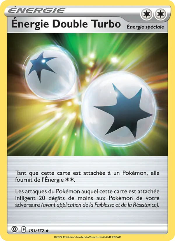Carte Énergie Double Turbo de l'extension Stars Étincelantes, numéro 151/172