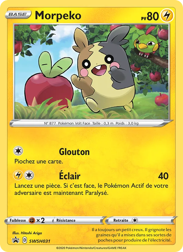 Carte Morpeko de l'extension Promo SWSH, numéro SWSH031/307