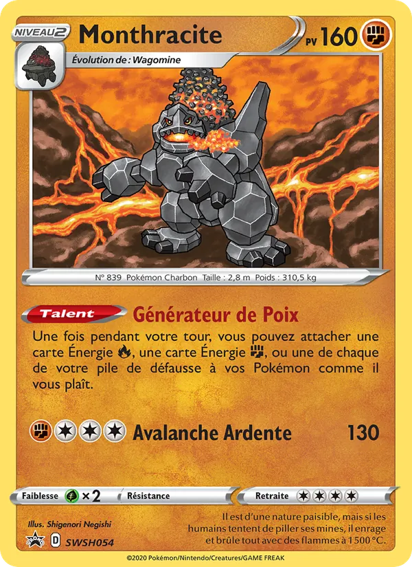 Carte Monthracite de l'extension Promo SWSH, numéro SWSH054/307