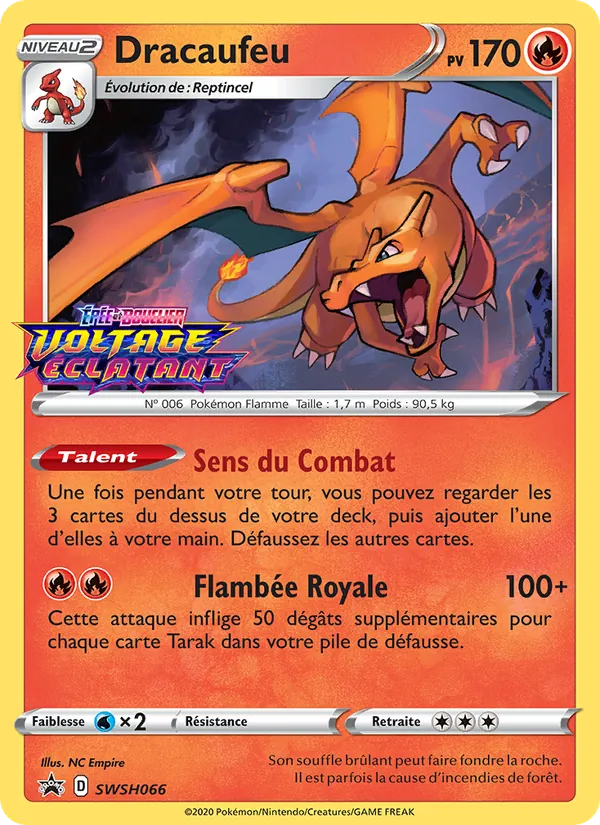 Carte Dracaufeu de l'extension Promo SWSH, numéro SWSH066/307