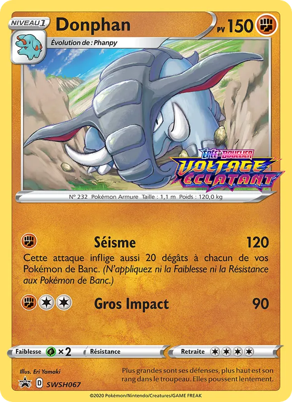 Carte Donphan de l'extension Promo SWSH, numéro SWSH067/307