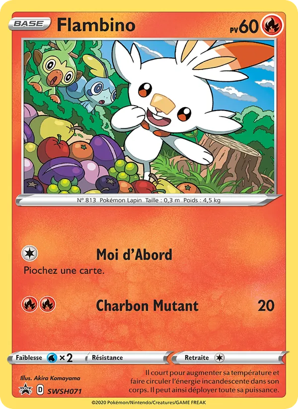 Carte Flambino de l'extension Promo SWSH, numéro SWSH071/307