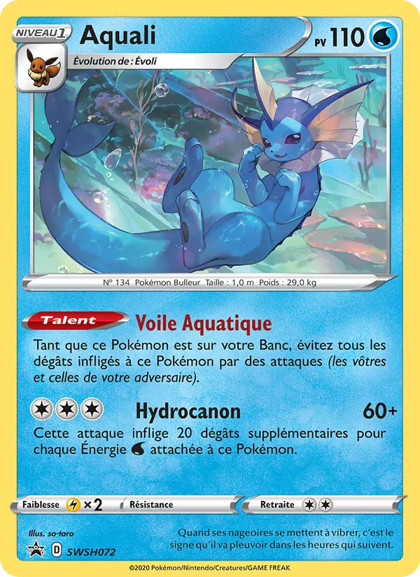 Carte Aquali de l'extension Promo SWSH, numéro SWSH072/307