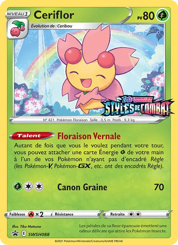 Carte Ceriflor de l'extension Promo SWSH, numéro SWSH088/307
