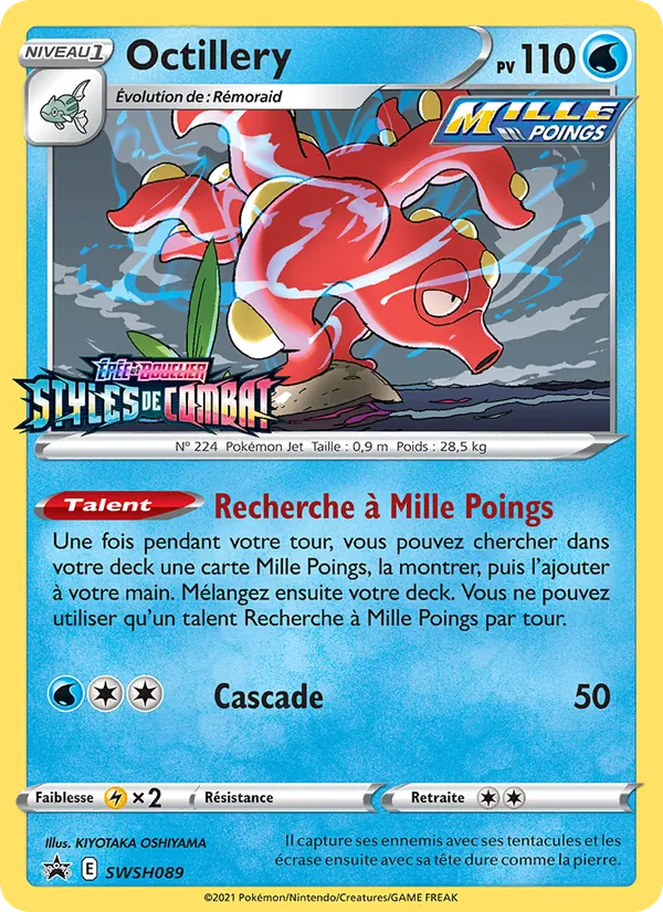 Carte Octillery de l'extension Promo SWSH, numéro SWSH089/307