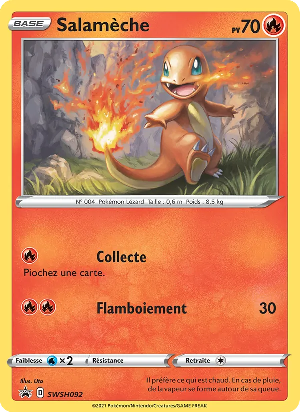 Carte Salamèche de l'extension Promo SWSH, numéro SWSH092/307