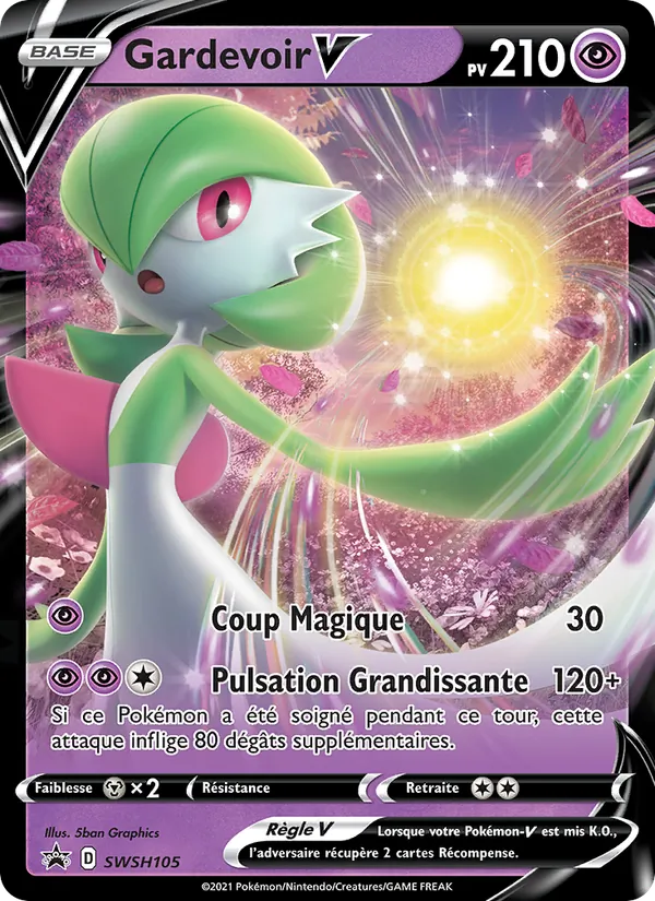 Carte Gardevoir V de l'extension Promo SWSH, numéro SWSH105/307