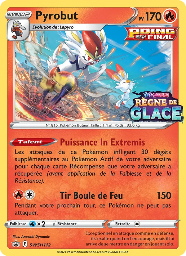 Carte Pyrobut de l'extension Promo SWSH, numéro SWSH112/307