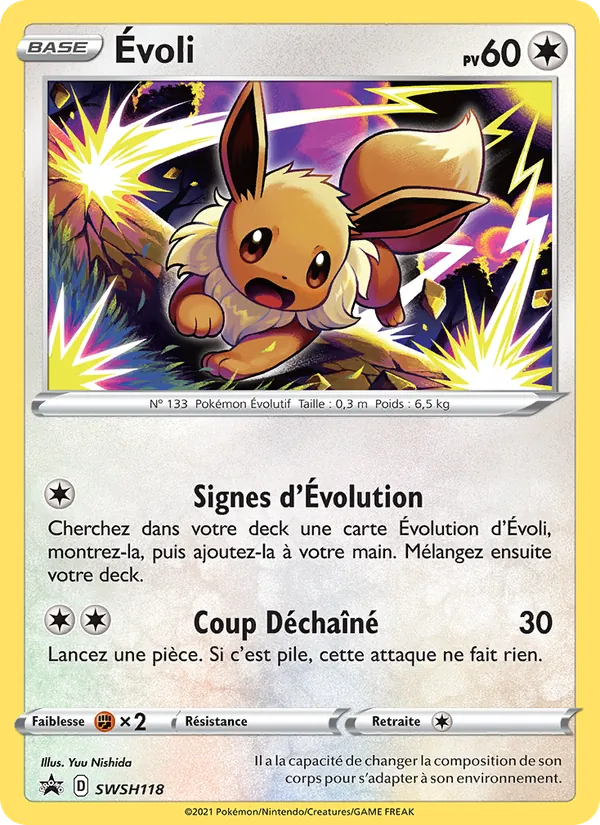 Carte Évoli de l'extension Promo SWSH, numéro SWSH118/307