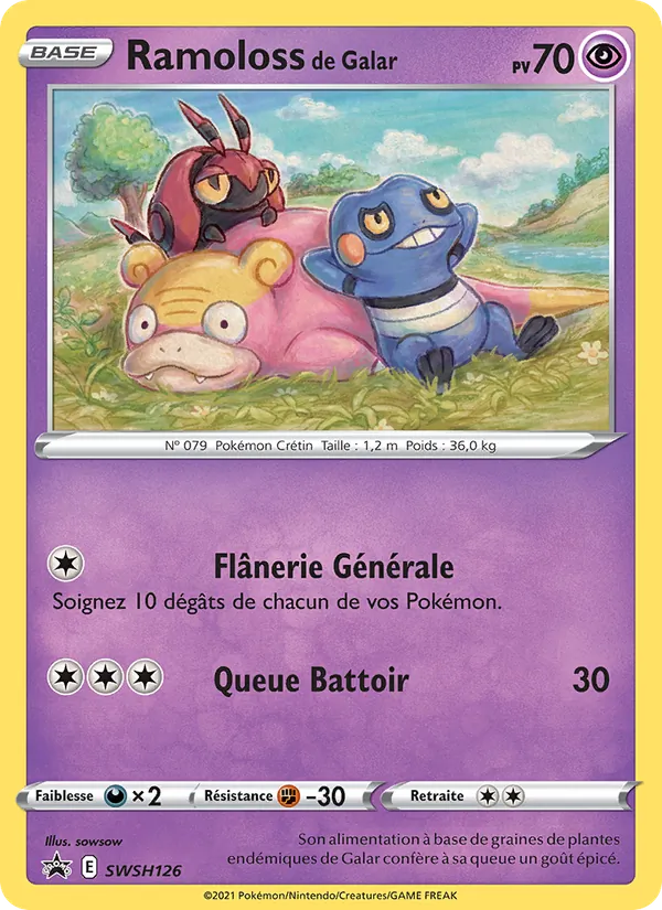 Carte Ramoloss de Galar de l'extension Promo SWSH, numéro SWSH126/307