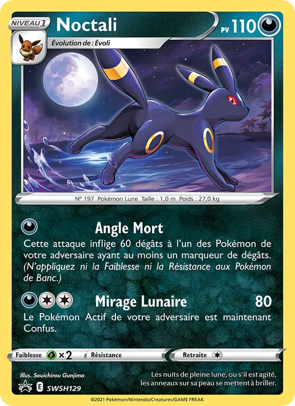 Carte Noctali de l'extension Promo SWSH, numéro SWSH129/307