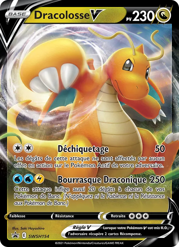 Carte Dracolosse V de l'extension Promo SWSH, numéro SWSH154/307