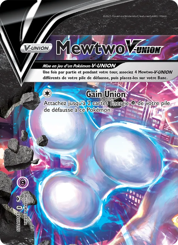 Carte Mewtwo V-UNION de l'extension Promo SWSH, numéro SWSH159/307