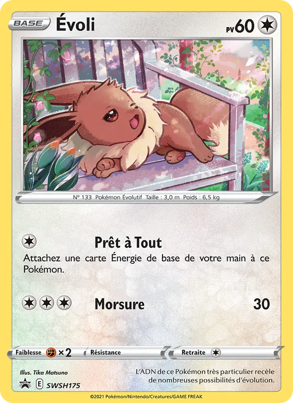 Carte Évoli de l'extension Promo SWSH, numéro SWSH175/307