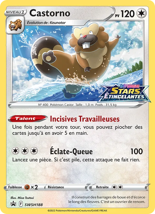Carte Castorno de l'extension Promo SWSH, numéro SWSH188/307