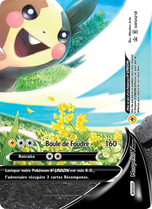 Carte Morpeko V-UNION de l'extension Promo SWSH, numéro SWSH218/307