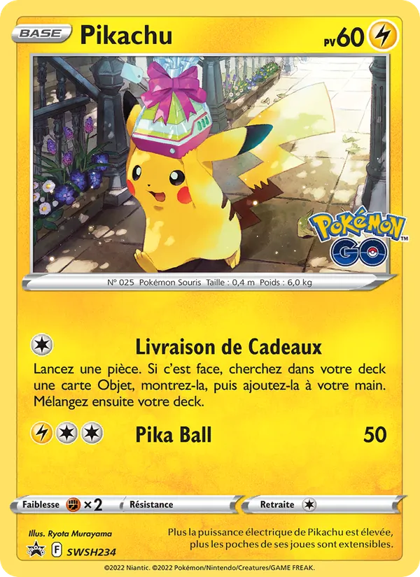 Carte Pikachu de l'extension Promo SWSH, numéro SWSH234/307