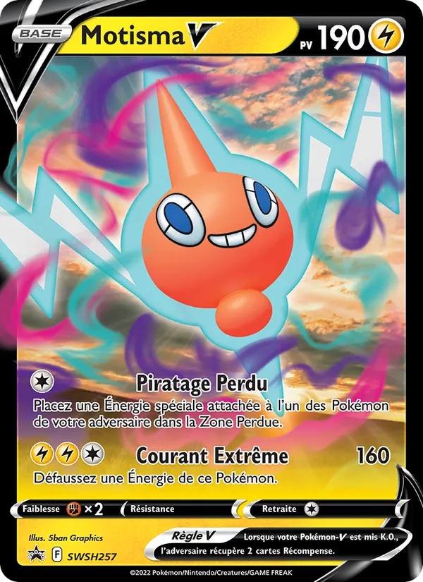 Carte Motisma V de l'extension Promo SWSH, numéro SWSH257/307