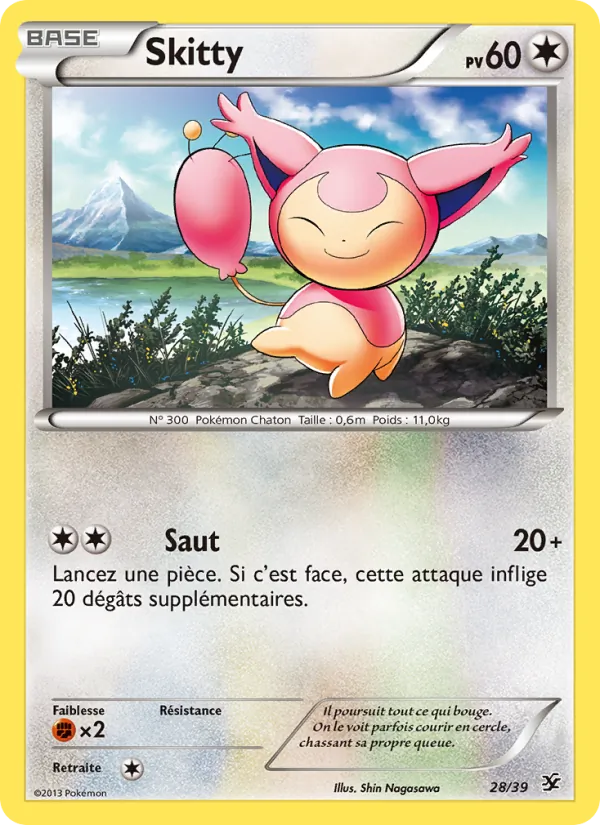 Carte Skitty de l'extension Bienvenue à Kalos, numéro 28/39