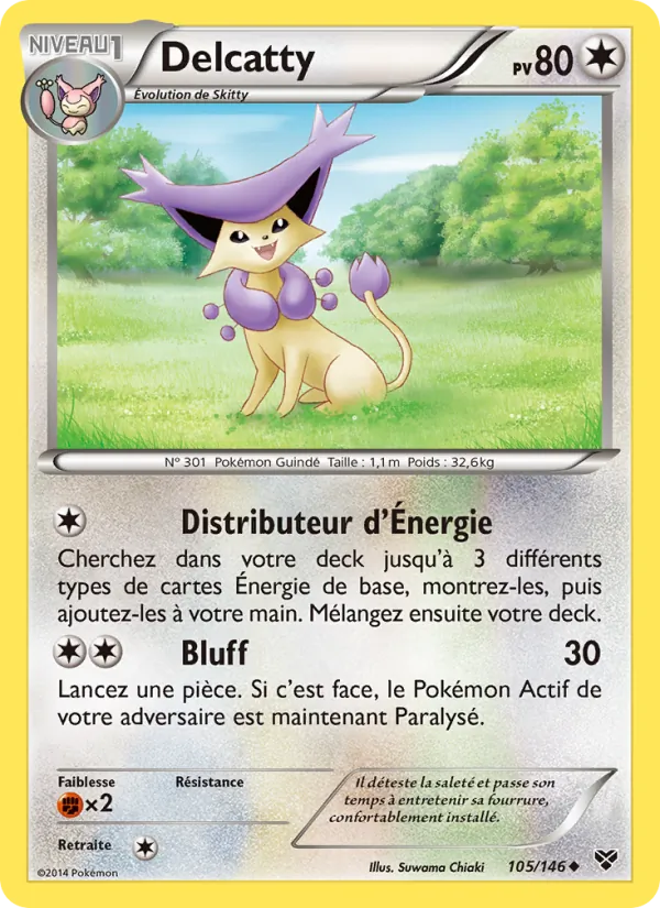Carte Delcatty de l'extension XY, numéro 105/146