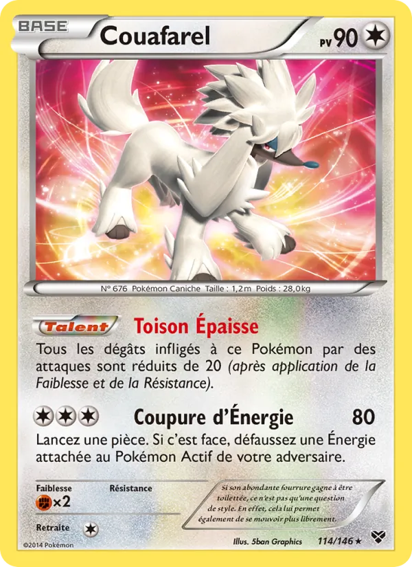 Carte Couafarel de l'extension XY, numéro 114/146